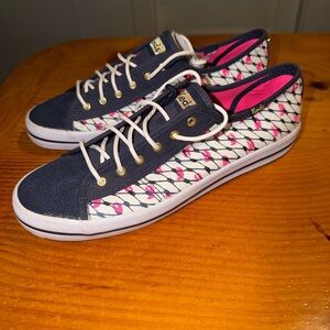Keds x Alaina Marie Women's Navy and Pink Canvas Lobster Print Sneakers